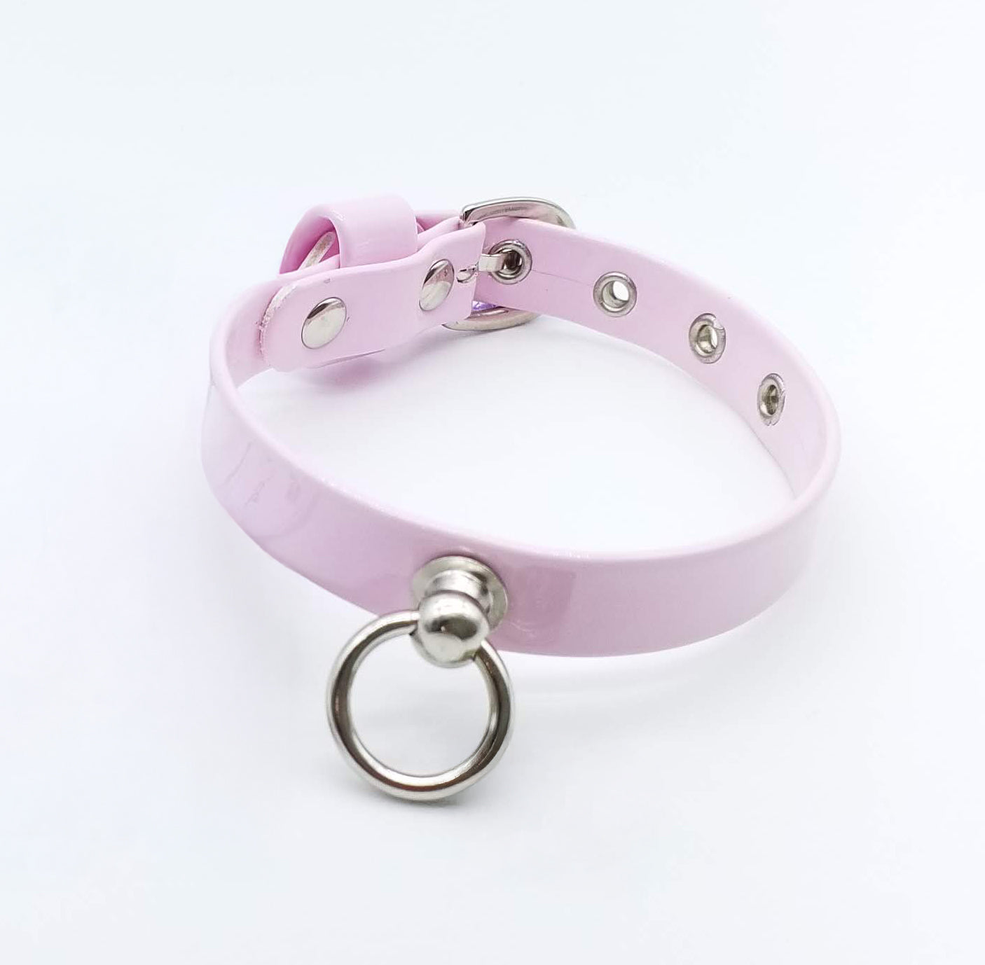 Collar and Leash Set in Eco-Leather with Studs