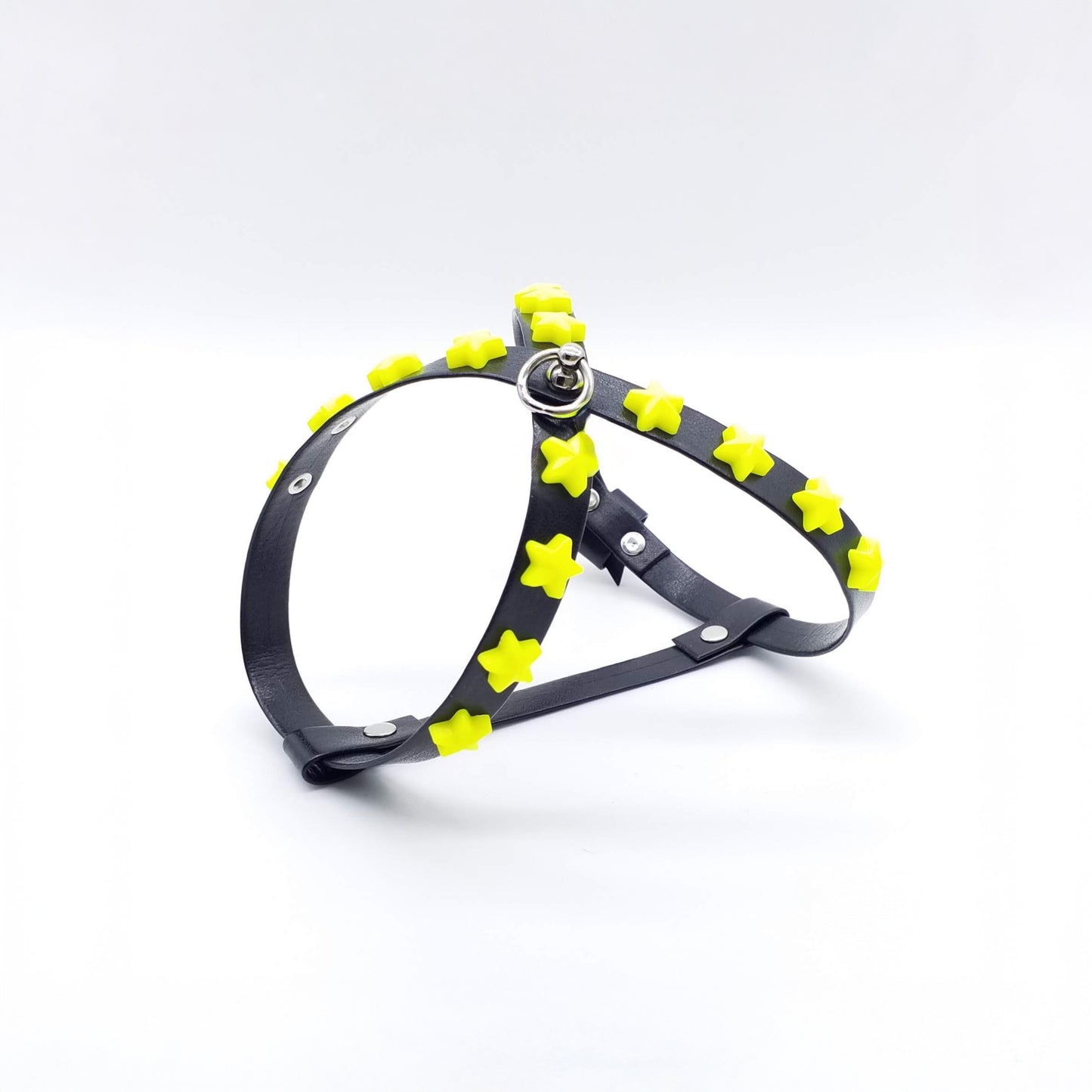 Harness and Leash Set in Eco-Leather with Stars