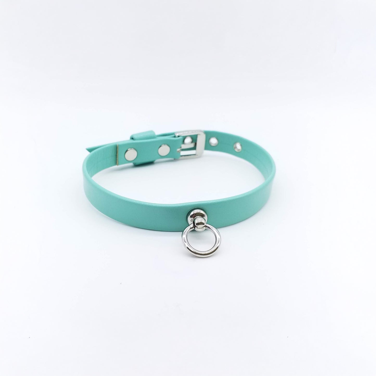 Collar and Leash Set in Eco-Leather with Studs