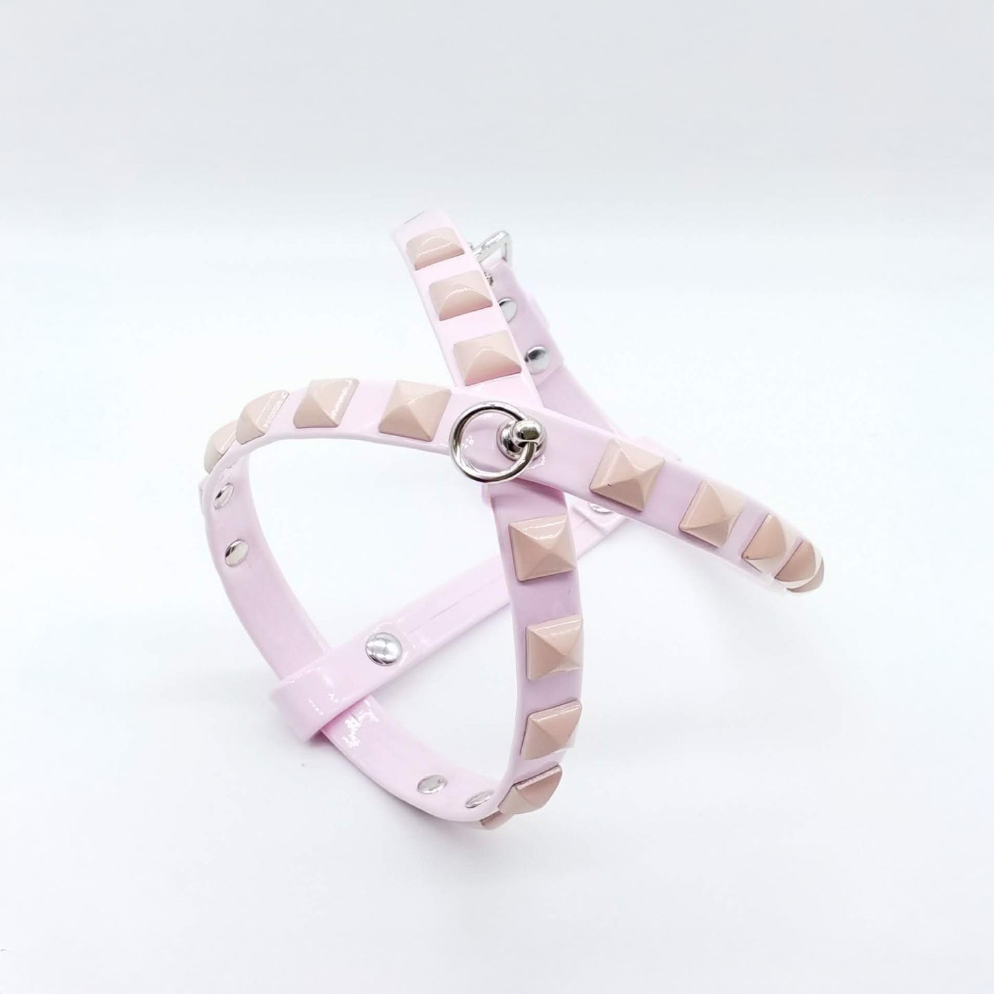 Harness and Leash Set in Eco-Leather with Studs