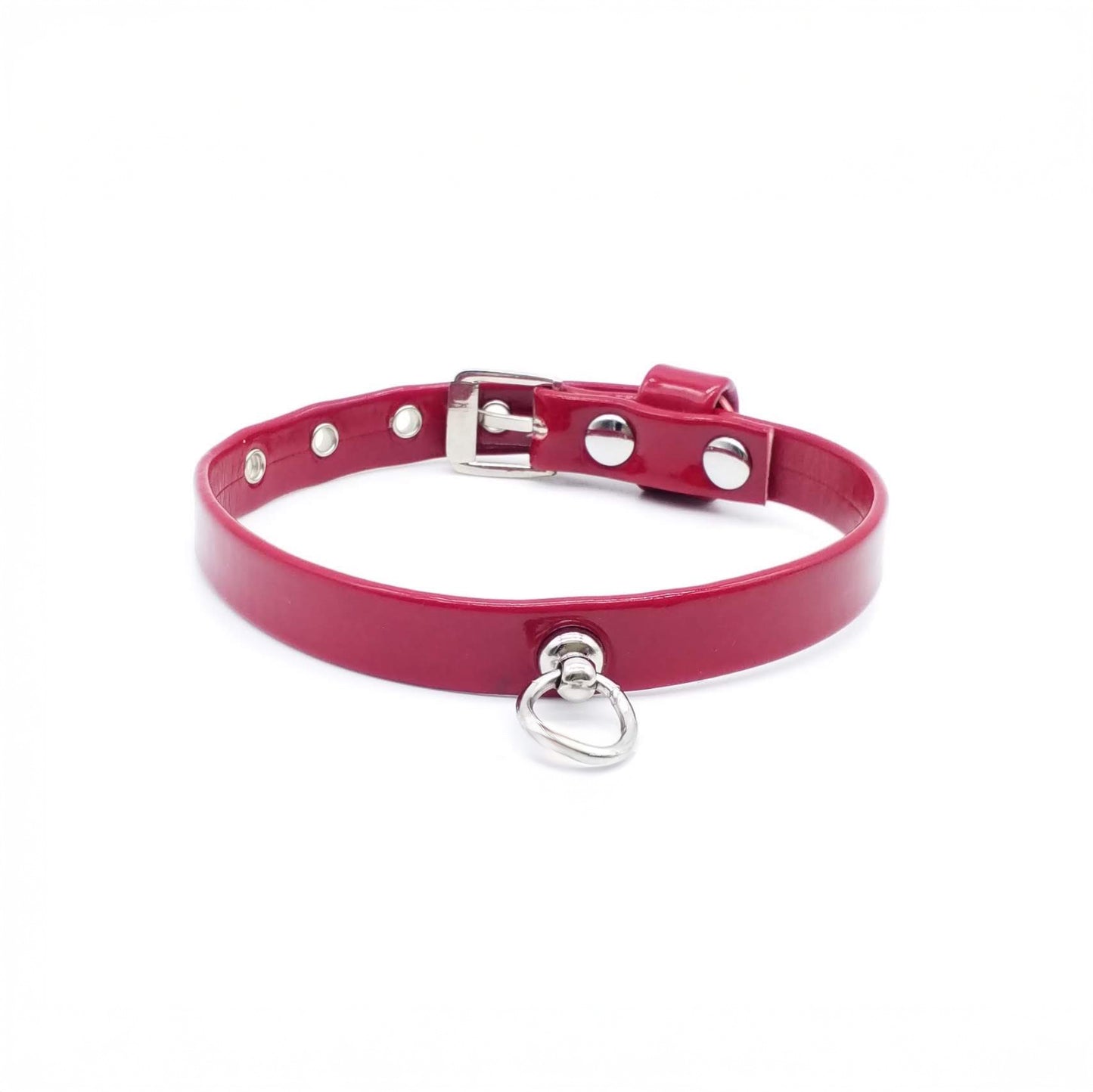 Collar and Leash Set in Eco-Leather with Studs