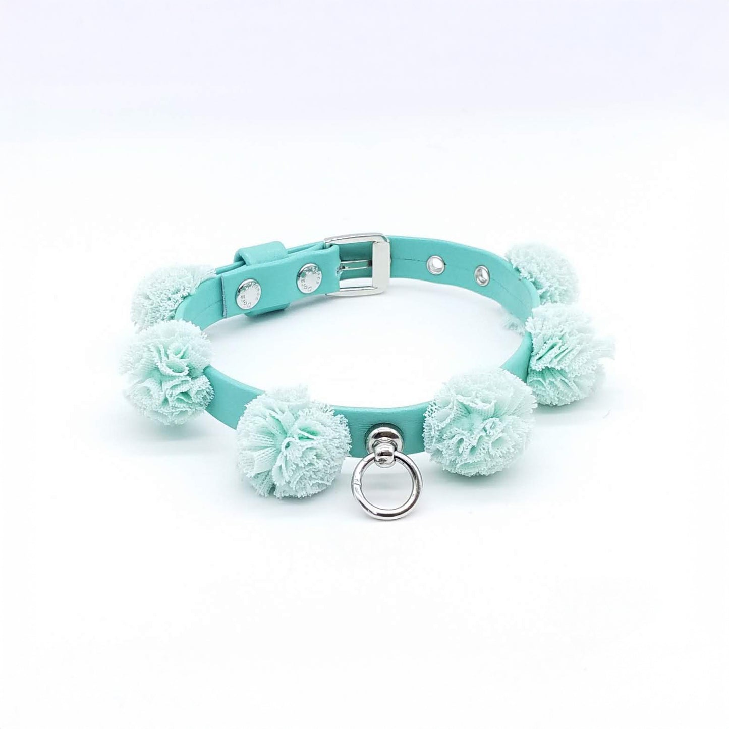 Eco-Leather Collar + Rouches Leash Set