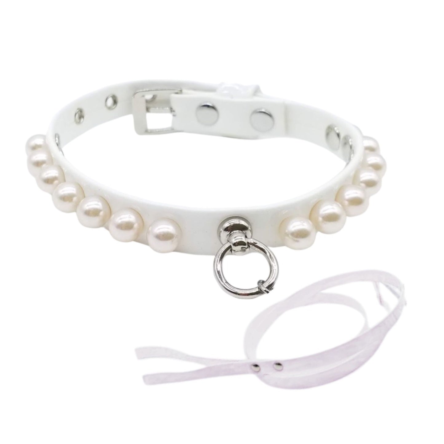 Set Ecopelle Collare + Guinzaglio Perle