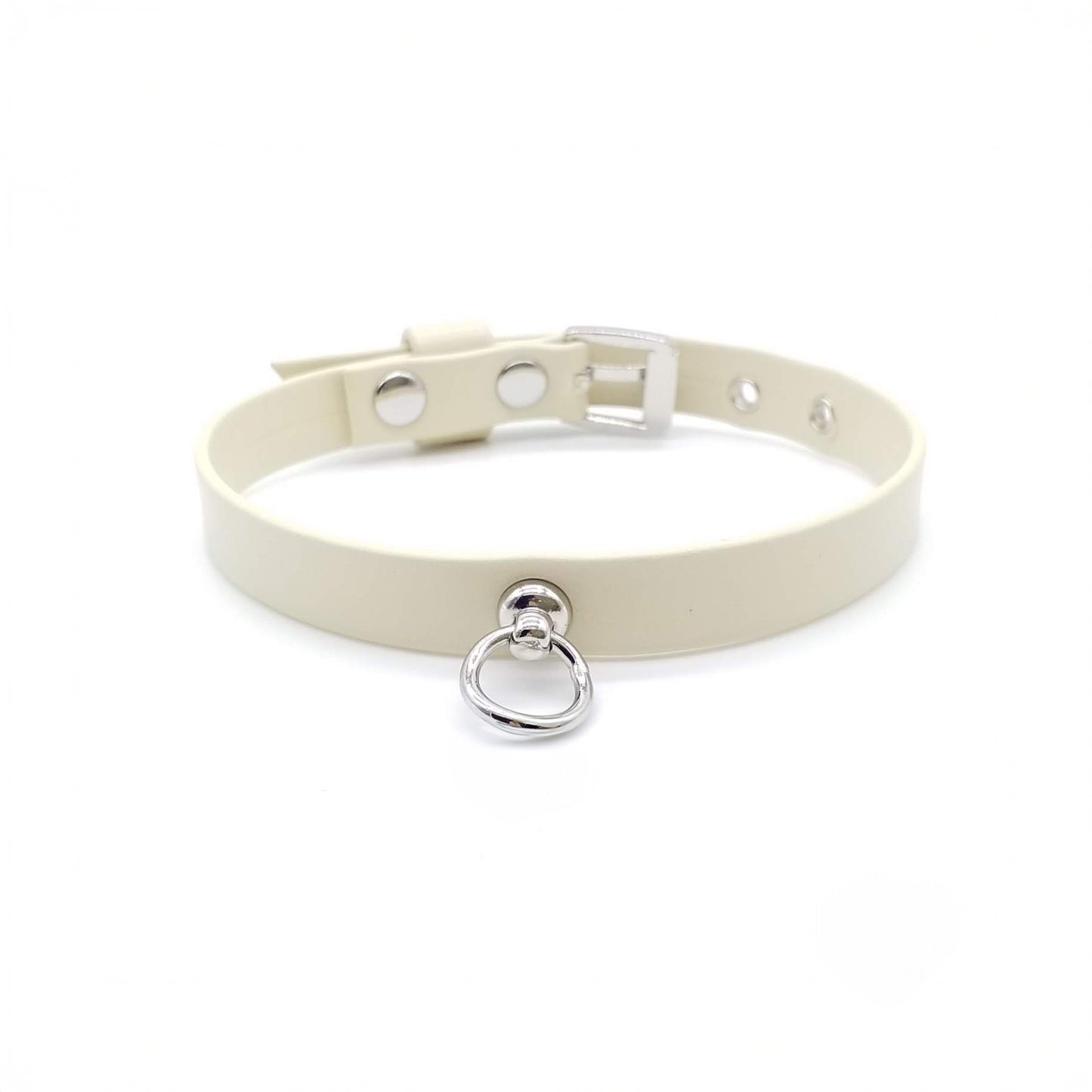 Collar and Leash Set in Eco-Leather with Studs