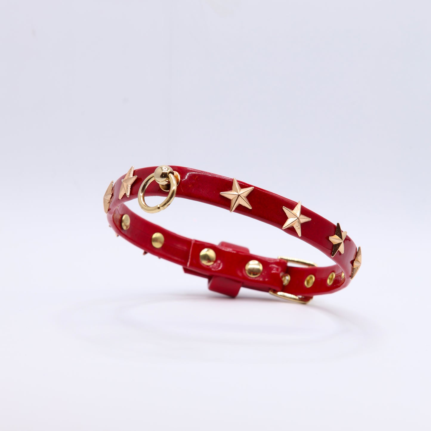 Eco-Leather Collar + Rouches Leash Set